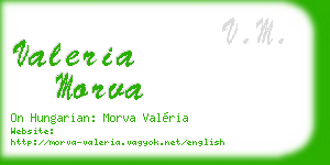valeria morva business card